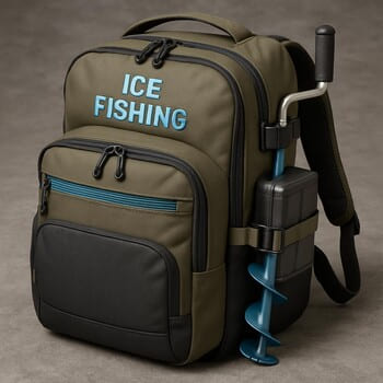 Полностью собранный комплект снаряжения для зимней рыбалки