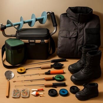 Часть снаряжения аккуратно оставлена на полке дома