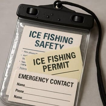 Небольшой пакет с документами и телефоном в прозрачном чехле