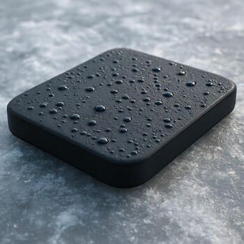 Мягкий коврик под колени лежит рядом с ящиком рыболова